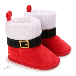 Chaussons souples pour bébé avec motif Noël