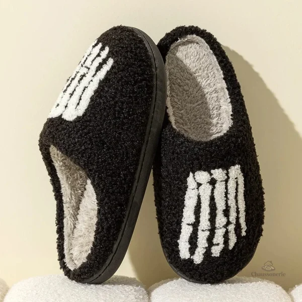 Chausson femme style squelette
