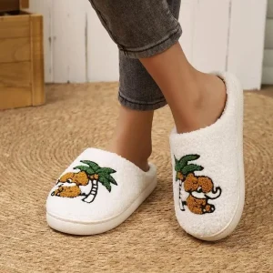 Chaussons d'hiver pour femme, design cocotier Pilou Pilou