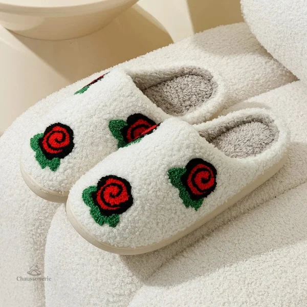 Chaussons blancs tendance pour femme
