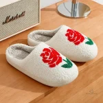 Chaussons d'hiver pour femme, style Pilou Pilou blanc