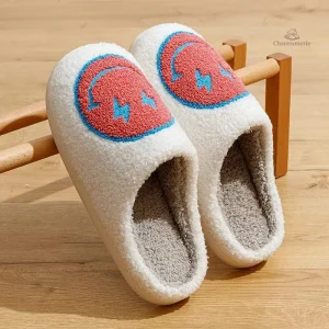 Chausson Rigolo Smiley Orange pour femmes