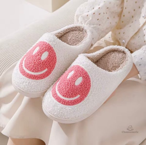 Chaussons confortables pour un look fun en rose
