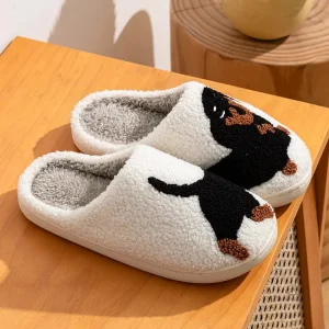 Chaussons homme avec motif teckel amusant