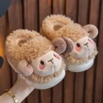 Chaussons enfantines motif mouton