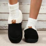 Chaussons fourrés doux et chauds