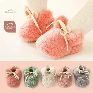 Chaussons souples bébé décorés d'un motif lapin