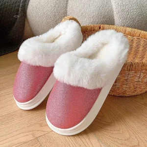 Chaussons pailletés femme confortables