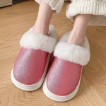 Chaussons doux femme avec paillettes