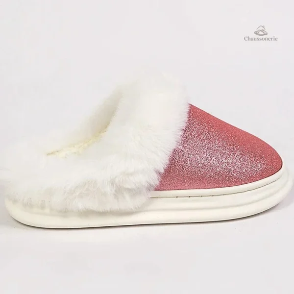 Chaussons pailletés confort femme