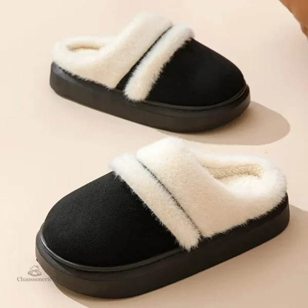 Modèle de Chaussons Fourrés Chauds pour Femme