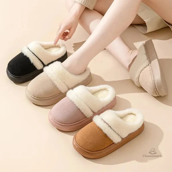 Chaussons Fourrés Élégants pour Femme