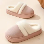 Chaussons Femme en Velours Doux et Chaud