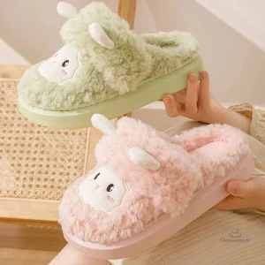 Chaussons Kawaii pour femme, style mignon et chaleureux