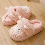 Chaussons fourrés doux pour un look kawaii
