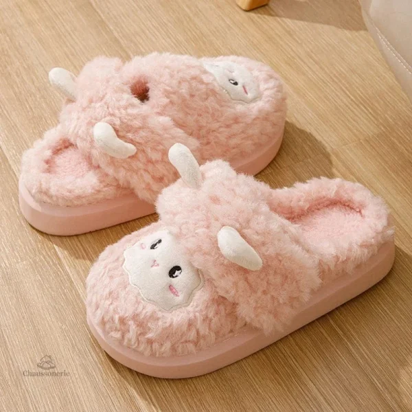 Chaussons fourrés doux pour un look kawaii
