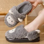 Chaussons fourrés tendance pour femme, kawaii style