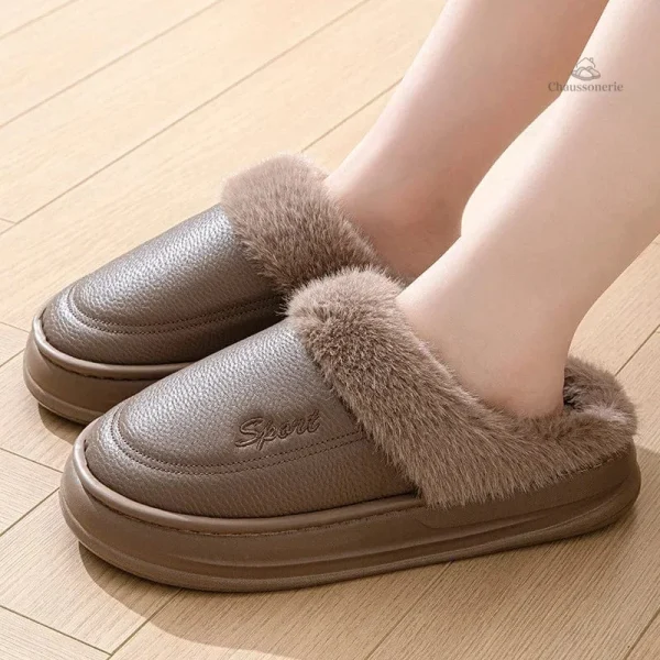 Chaussons fourrés, isolation thermique pour hommes