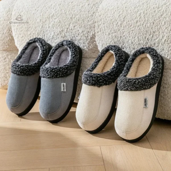 Chaussons fourrés pour une sensation de bien-être