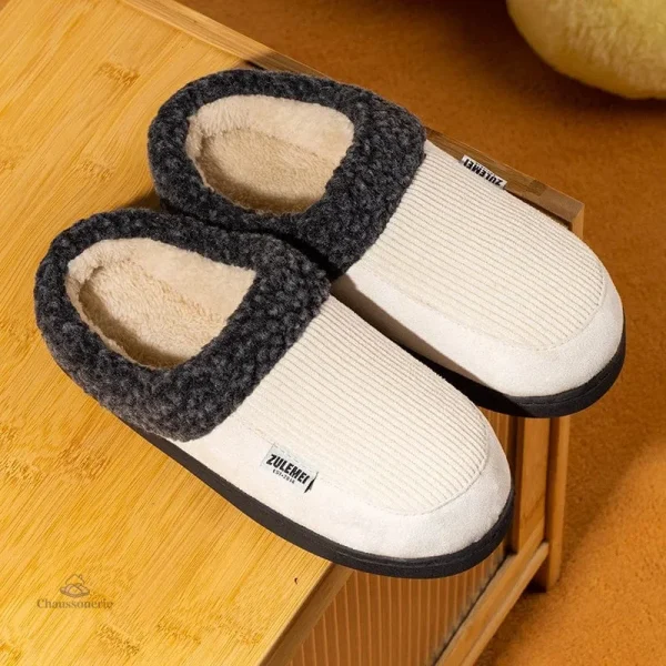 Chaussons pour homme avec semelle antidérapante