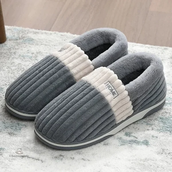 Chaussons fourrés modernes pour homme, élégance et confort