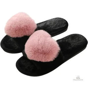Chausson mignon pour femme en hiver