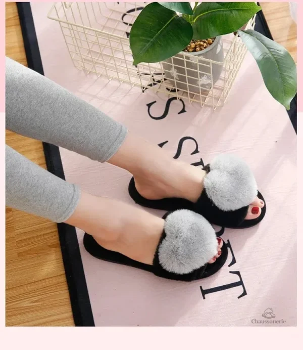 Mule femme style décontracté pour l'hiver