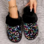 Chausson femme paillettes, parfait pour la maison