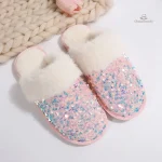 Mule femme, brillance et confort en hiver