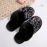 Chausson tendance pour femme, paillettes scintillantes